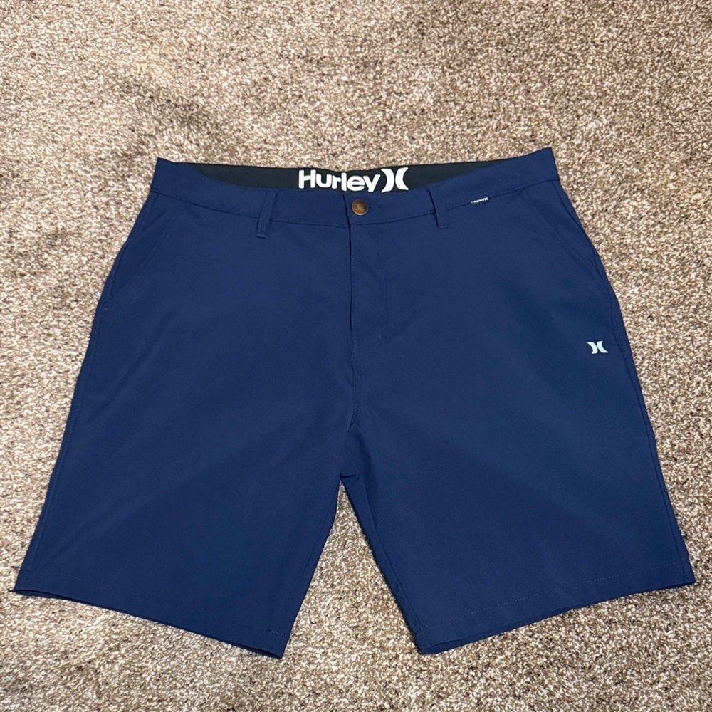 Hurley Men's Dark Navy Flat Front Shorts